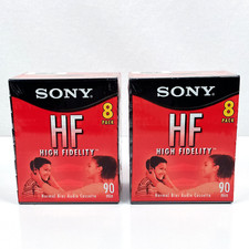 Lot of 2 Sony High Fidelity 8 Pack 90 Minute Normal Bias Audio Cassette Tapes