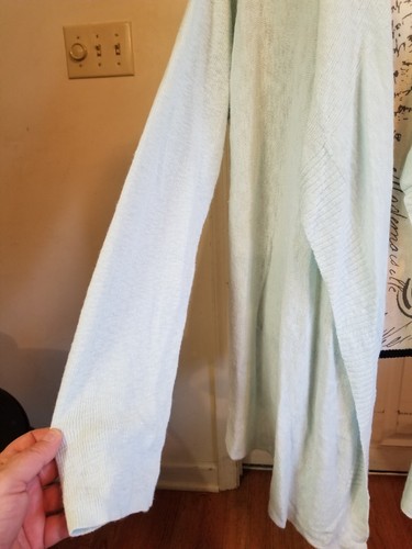 Van heusen Studio XXL Seagreen Waterfall Front Cardigan Open Lightweight EUC - Picture 5 of 11