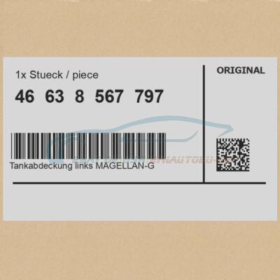 Original BMW 46638567797 - Tankabdeckung links MAGELLAN-GREY