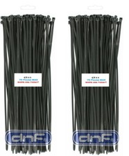 200 PACK 70 LBS 11 INCH BLACK NYLON UV WEATHER RESISTANT ZIP TIE WIRE CABLE 11"