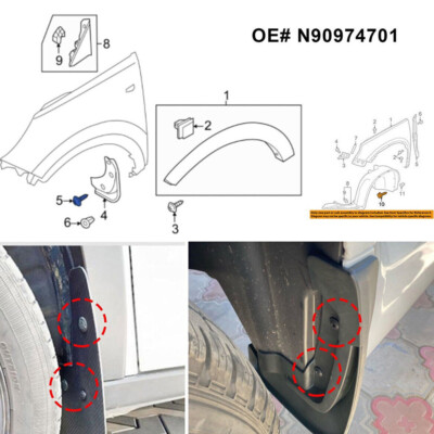 10pcs Metal Fender Liner Splash Screw Heat Shield Cover Shield - Foto 13