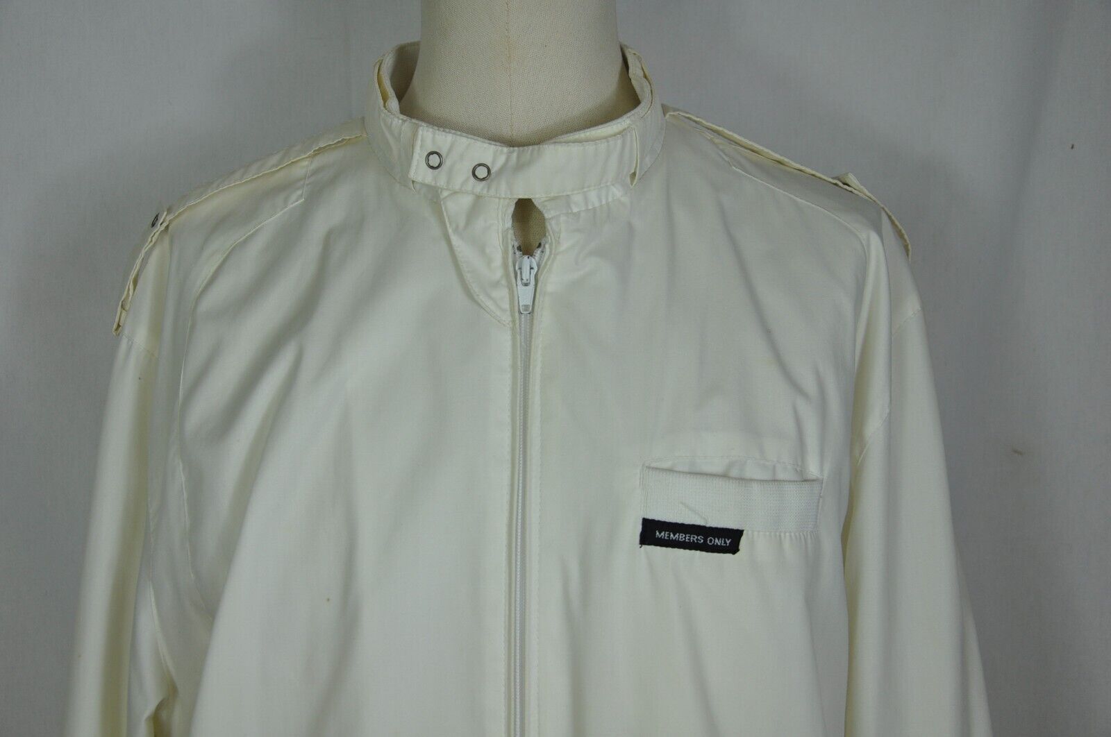Vintage Members Only Jacket Off White Ivory Europ… - image 2