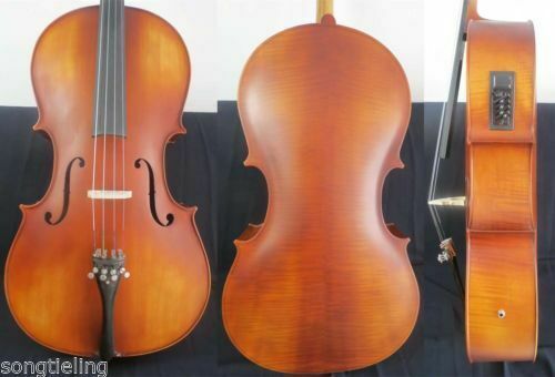 Newness Electric /Acoustic Cello Solid Wood 4/4,Maple back & SPruce top
