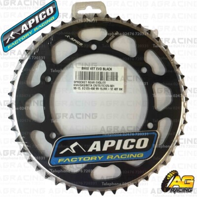 Apico Evolite Schwarzes Hinterradzahnrad 48T 520 Für Gas Gas FSE 400 2007