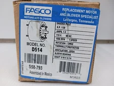 NEW FASCO 1/30 HP OAO FAN AND BLOWER MOTOR 1 PH 115V 3.3 FRAME 1550 RPM D514