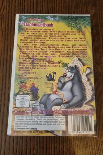 Walt Disney - Das Dschungelbuch VHS Kassette PAL Hologramm 1122/25 mit Werbung - Bild 2 von 7