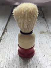 Vintage Men's Shaving Barber Brush - Red Cream Handle