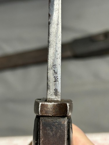 m1898/05 German ALEX COPPEL Solingen MAUSER Rifle BUTCHER Bayonet Scabbard FROG - Picture 18 of 24