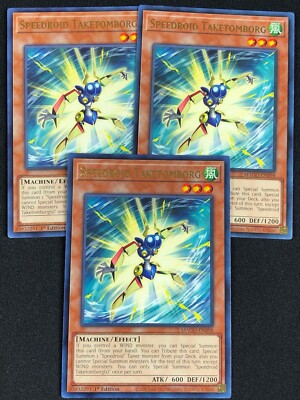 YUGIOH SPEEDROID TAKETOMBORG MAGO-EN098 1ST RARE X3 (NM)