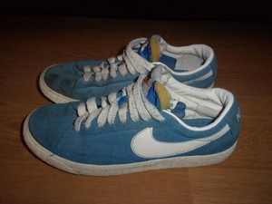 nike blazer low blue suede