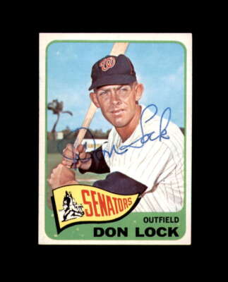 Don Lock Signed Authentic 1965 Topps Washington Senators Autograph