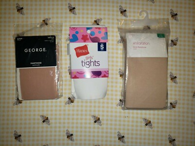 Lot of 3 Girls Tights Pantyhose Size 4 