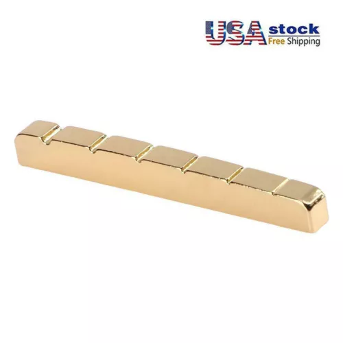 Guitar 43mm Slotted Brass String Nut for 6-String ST Electric Guitar Nut Parts