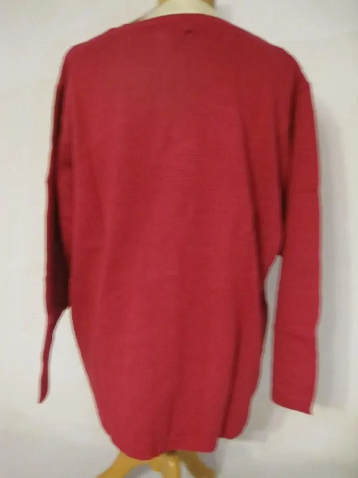 Stitches In Time Red Cat Cardigan Sweater Kittens Size 1X VTG Cottagecore New - Image 4 of 4