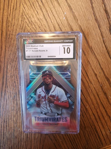 2023 Stadium Club Triumvirates #T-17 Ronald Acuna Jr CGC 10 GEM MINT