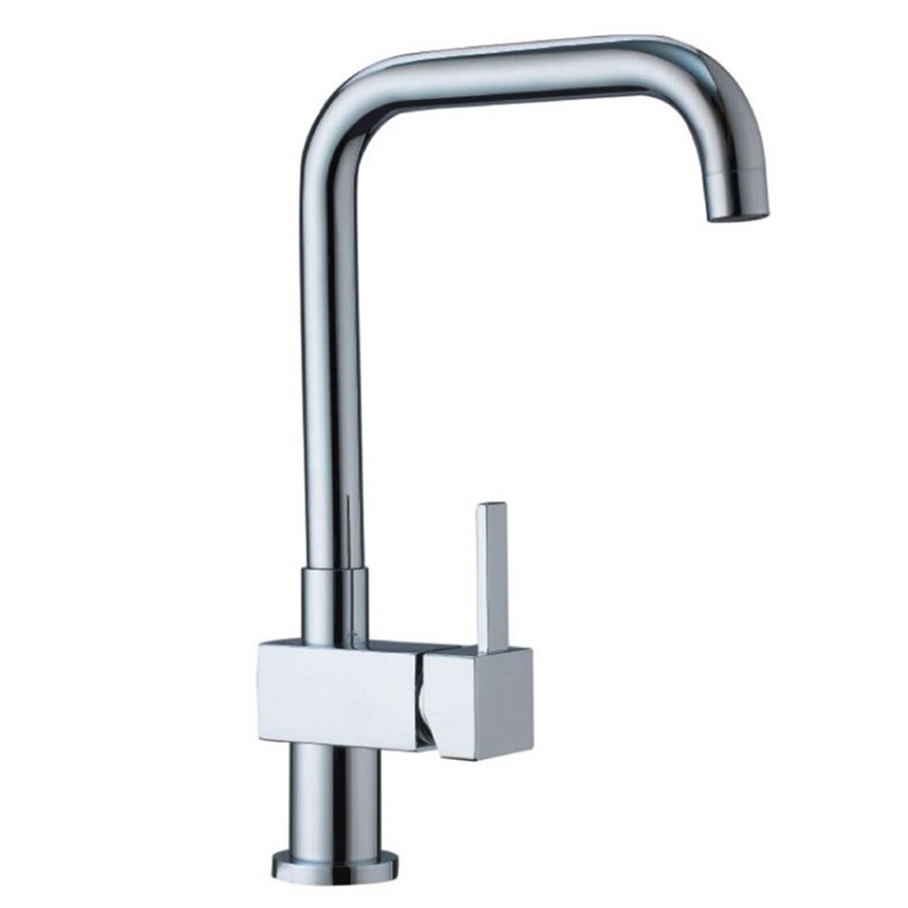 Robinet de cuisine design en laiton massif chrome contemporain haut de gamme