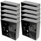 Black Back Box Surface Mount Single or Double 1G 2G with Conduit and ...
