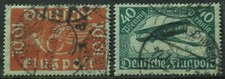 Germany 1919 set of 2 airmail stamps SG 111/2 Used cat £9.75