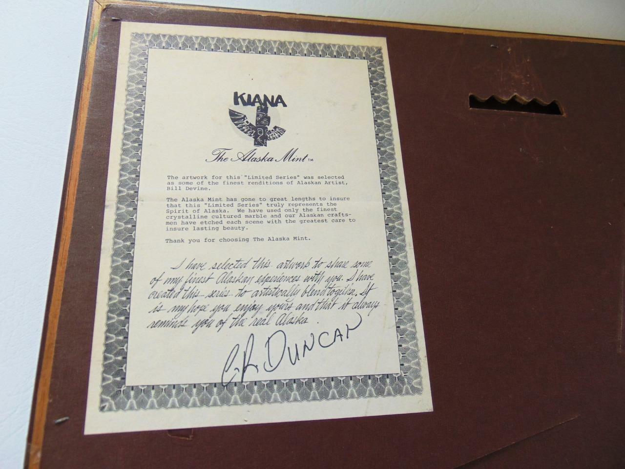 Kiana Alaska Mint Bear Etched Marble Art by Bill Divine eBay