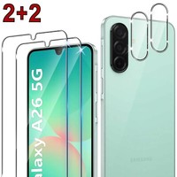 2X Schutzglas + 2X Kameraschutz FüR Samsung Galaxy A26 5G Blasenfrei 9H HäRte Hd