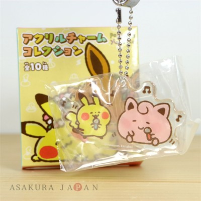 Pokemon Center Original Pokemon Yurutto Acrylic Charm 8 Jigglypuff Pikachu Ebay