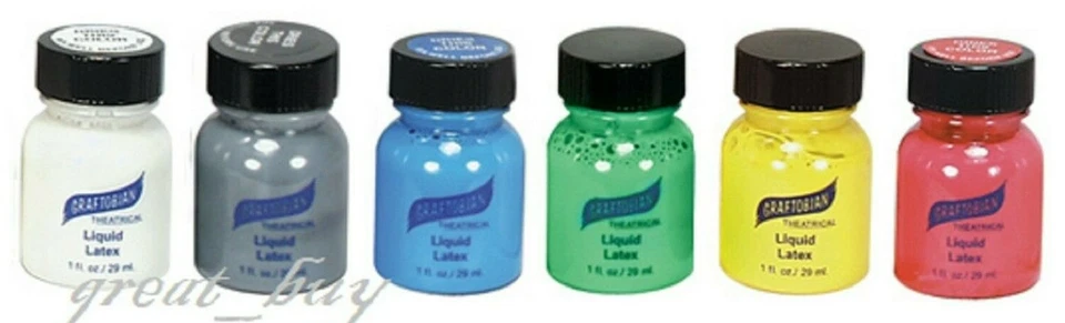 Graftobian Líquido Látex Color_ 1 OZ Efectos Especiales Adhesivo Protésico_Elige 1 Foto 3 de 4