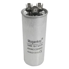 Capacitor 50+7.5uf±5 MFD/UF 450VAC AC Motor Run or Fan Start or Air compressor