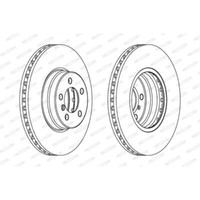 Ferodo Bremsscheiben Vorne Ø344 Mm BelüFtet FüR Land Rover Range III LM