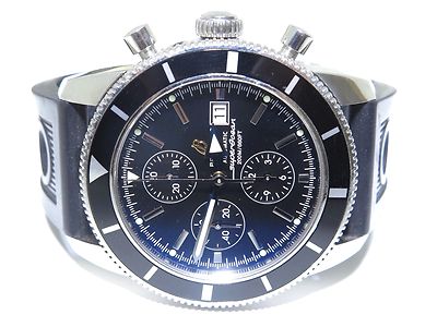 Mens Breitling Super Ocean Heritage Stainless Steel w/Rubber Watch A13320 46mm