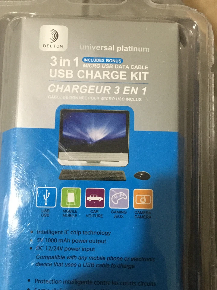 Delton 3 In 1 USB Charge Kit-New - Image 2 of 2