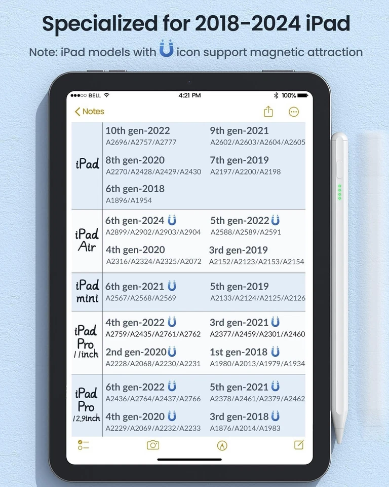 iPad Pencil 1st Generation, Apple iPad Air/iPad Mini/iPad Pro Fast Charging - Image 2 of 4
