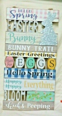Ashland Hello Spring Easter Bunny Trail Wall Decor