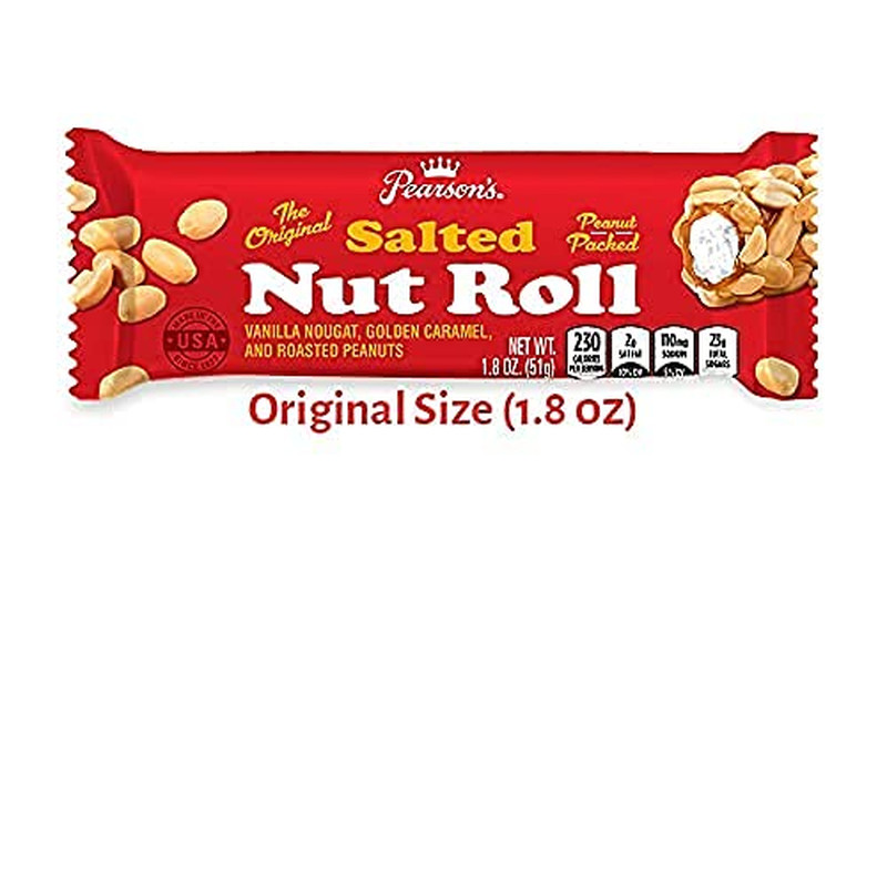 'S Original Salted Nut Roll | Peanut, Caramel, Nougat Candy | 24 Full- Size Cand