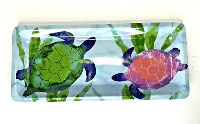 Turtle Themed Melamine Hor Doeuvres Tray 14.5 inch by 6.5 inch Picnic Beach BBQ