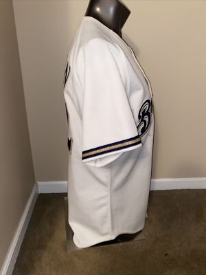 Milwaukee Brewers #52 Authentic Majestic Vintage Home 2000's