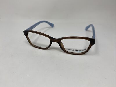 MARCHON NYC JUNIOR KIDS EYEWEAR KAYLA 210 47/16/130 BROWN BLUE FLEX HINGE 7307