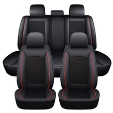For Ford Focus Car Seat Covers Full Set Front Rear Leather Cushion Protector