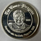 1991 Times Picayune O. Henry 1896 Reporter 1 Oz .999 Fine Silver New Orleans