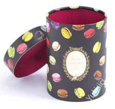 Laduree Paris Paper Gift Box Macaron & Logo Black Japan Ltd Edition Rare!