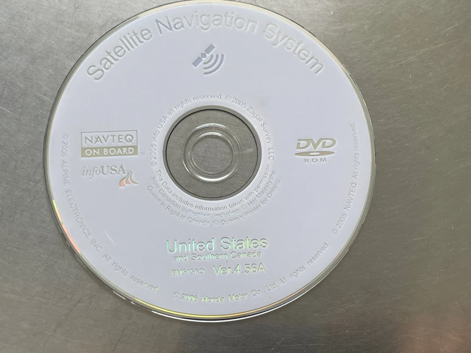 2006 2007 HONDA RIDGLINE ACCORD PILOT ACURA MDX NAVIGATION DVD VER 4.56A OEM๐ - Image 4 of 4