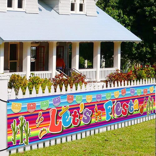 Large Fiesta Banner, Mexican Fiesta Party Supplies Decoration, Cinco De Mayo NEW