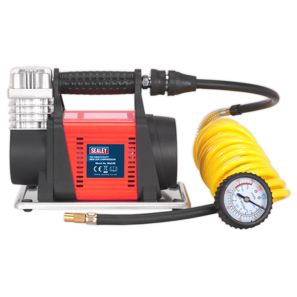 Sealey Tyre Inflator / Mini Air Compressor 12V Heavy Duty  MAC05 - Image 2 of 4