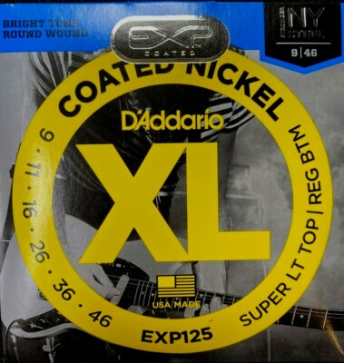D'addario EXP125 Coated Nickel NY Steel Saiten E-Gitarre, 3 Satz Pack