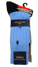 Polo Ralph Lauren Assorted Soft Touch Trouser Socks 3 in Package Men's 6-12.5