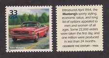 1964 Ford Mustang Convertible - U.s. Postage Stamp - Mint Condition