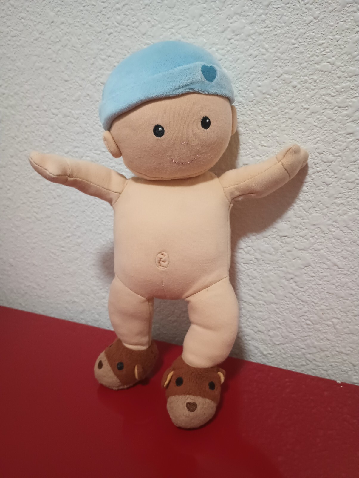 Apple Park Organic Cotton Baby Boy Plush Cloth Doll 13" Monk