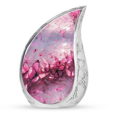 Pink Butterfly Mini Urn - Urn For Ashes - Cremation Urn For Adult Ashes Women