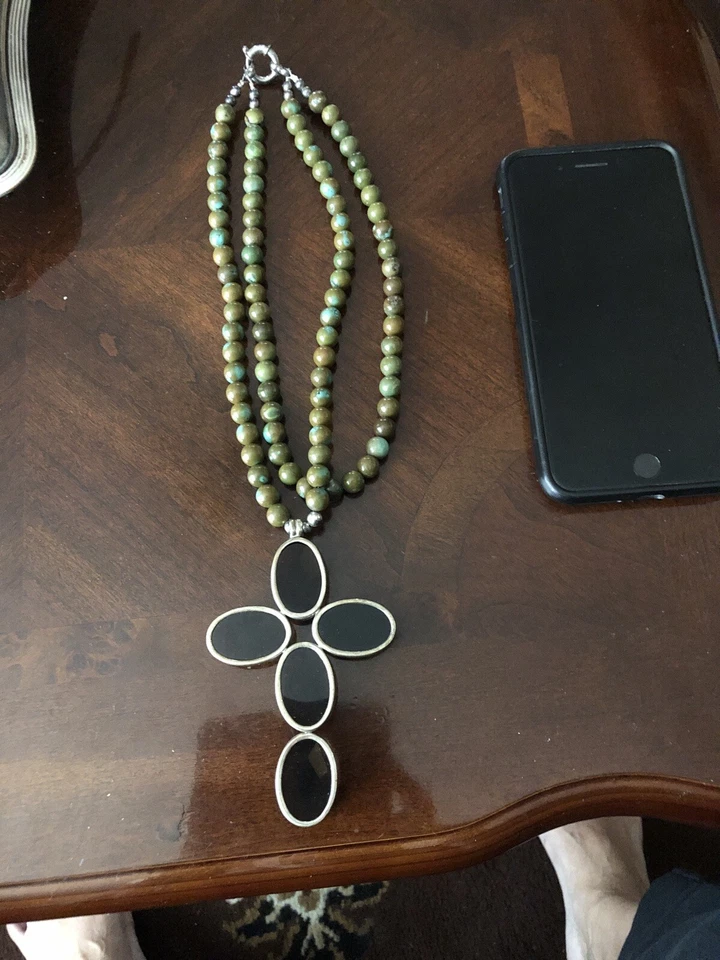 Sterling Silver Smoky Topaz Natural Stone Beats Necklacen - Image 2 of 4