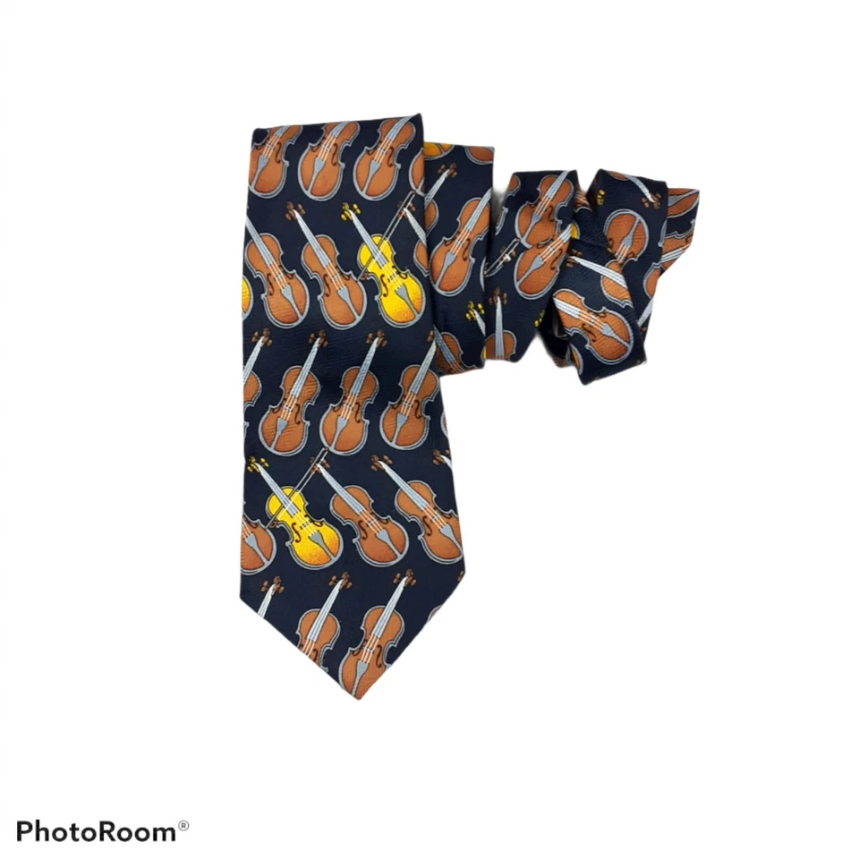Corbata de vestir con tema de violín formal informal instrumentos musicales profesor por todas partes  Foto 3 de 4