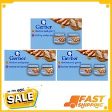 3 Pack Gerber 2nd Foods Puree Favorites, Chicken and Turkey Baby Food, 2.5oz